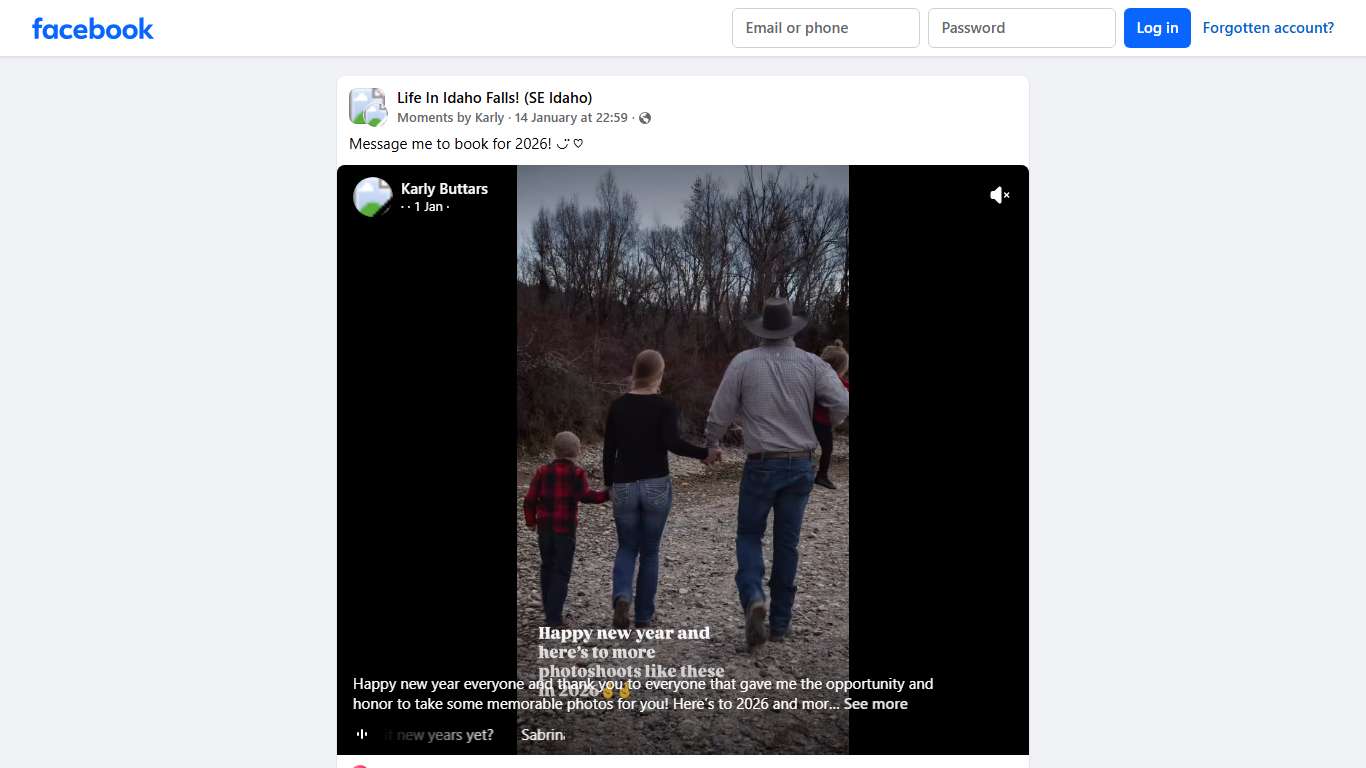 Life In Idaho Falls! (SE Idaho) Message me to book for 2026 Facebook